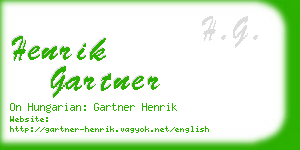 henrik gartner business card